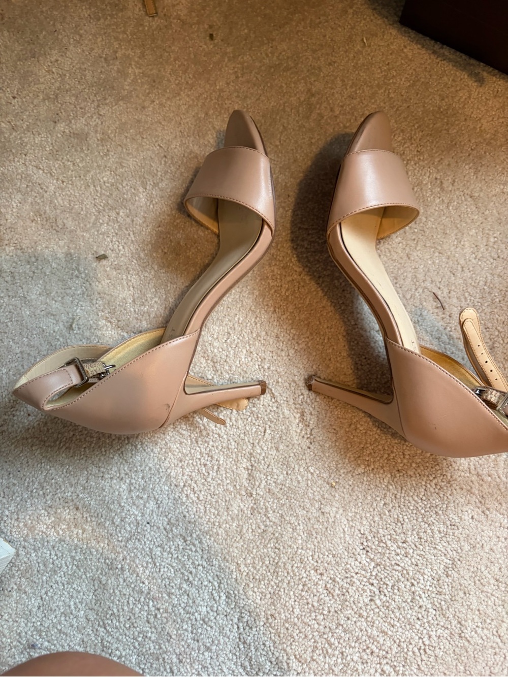 Nine West Blush Nude Ankle-Strap Block Heel Sandals - Picture 5 of 6